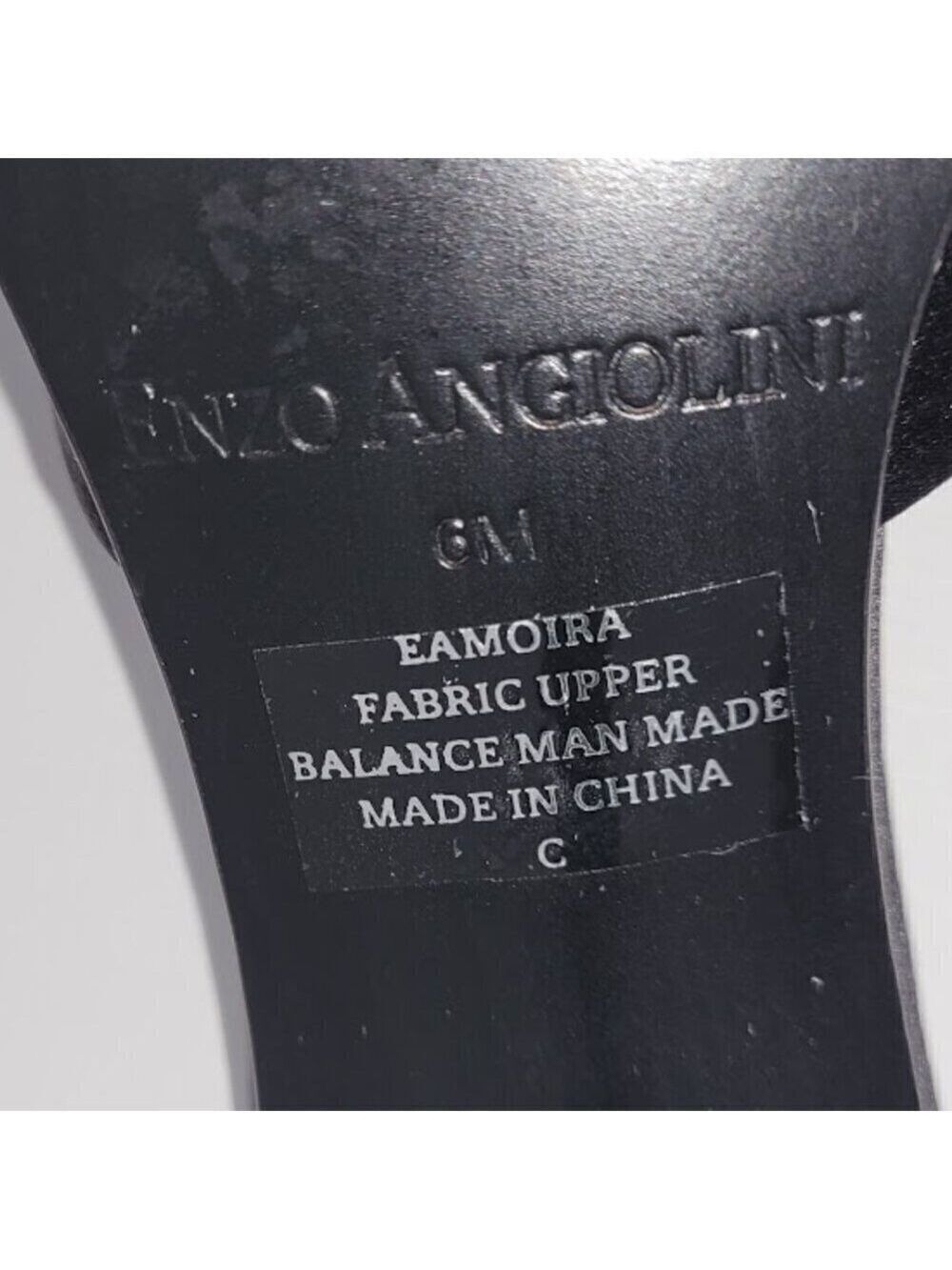Enzo Angiolini Eamoria Black Fabric Heeled Slide w/Rhinestones Womens Shoes SZ 6 - Picture 10 of 10